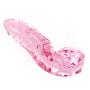 (J52) Natural Crystal Traditional Glass Wand -Anales Trainer Back Massage for Women Female Men Beginners (Pink)