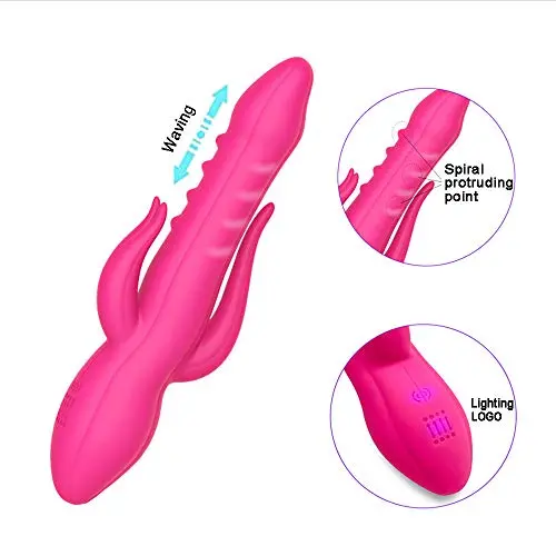 Shcasa G-Spot Vibrator with 7 Vibration Modes for Women- Women Vibrator Toy with Rolling Pearl - Medical Silicone Dildo Vibrator Clit Stimulator for Women- Rose Shcasa G-Spot Vibrator with 7 Vibration Modes for Women- Women Vibrator Toy with Rolling Pearl - Medical Silicone Dildo Vibrator Clit Stimulator for Women- Rose