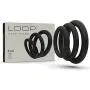 Super Soft Black Cock Ring Erection Enhancing 3 Pack by Lynk Pleasure Products, 100% Medical Grade Pure Silicone Penis Ring Set for Extra Stimulation for Him - Bigger, Harder, Longer Penis