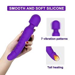 G Spot Dildo Vibrator for Vagina Stimulation, Ultra Soft Bendable Quiet Waterproof Rechargeable Vibrator with 7 Vibration Patterns-Adult Sex Toys for Women and Couple- Purple