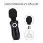 KONERLE Wand Massager for Back and Shoulder,Mini Cordless Massager,USB Recharge, Waterproof,Travel Massage Black
