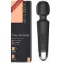 Wand Massager with 20x Magic Multi-Speed Vibrations, Cordless, Waterproof, Personal Handheld Electric Massager for Neck Shoulder Back Body Massage, Sports Recovery Muscle （Black Mini）