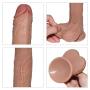 Role-Playing Realistic Male Torso Mold Realistic Texture Vitality Stick Massager Soft and Flexible Silicone Massager (Color : Brown)