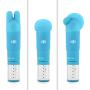 Discreet Pinpoint Massager - Multi Speed Pocket Vibrator - Waterproof - 3 Silicone Attachments - Massage Kit - Sex Toy for Women - Sex Toy for Couples (Blue)