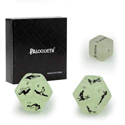 Sex Dice Set for Couples for Erotic Games and Foreplay, PALOQUETH Luminous Romantic Dice with 24 Varied Sexual Positions  (1 Pkg/3 Dice)