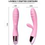 Vibrator, BOFAN G Spot Rabbit Vibrators Adult Sex Toys for Women, Clitoris Vagina Stimulators, Waterproof Rechargeable Dildo Vibrators with Dual Motors, 10 Vibration Modes (Pink)