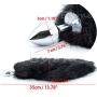 EA-STONE Stainless Steel Bǜtt-Plǚg,Funny Love Faux Fox Tail Butt Backyard Stopper,Cosplay Costumes for Women