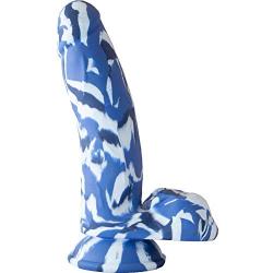 Major Dick Commando Dong 7.25 Inch Blue Camo