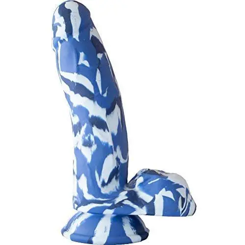 Major Dick Commando Dong 7.25 Inch Blue Camo Major Dick Commando Dong 7.25 Inch Blue Camo