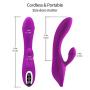 G-spot Rabbit Vibrator for Women – Adorime Powerful Clitoris Stimulation Massager Waterproof Dildo with Dual Motors, Rechargeable Female Vibe with 7 Vibration Modes, Adult Sex Toys for Couples