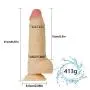 Timoaa Dillo with Suction Cup- Dong with Balls Fake Pennis Adut Seax Female Massage Mastubantion Toy Gift (Color : Skin)