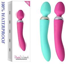 Whisper Quiet and Powerful, The Double Ended Massager boasts 10 Vibration Modes, USB Rechargeable, Waterproof, Wand Therapeutic Massager for Muscle Aches - Sports Recovery (Teal)