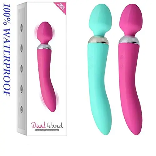 Whisper Quiet and Powerful, The Double Ended Massager boasts 10 Vibration Modes, USB Rechargeable, Waterproof, Wand Therapeutic Massager for Muscle Aches - Sports Recovery (Teal) Whisper Quiet and Powerful, The Double Ended Massager boasts 10 Vibration Modes, USB Rechargeable, Waterproof, Wand Therapeutic Massager for Muscle Aches - Sports Recovery (Teal)
