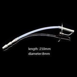 Raycity Stainless Steel Male Urethral Sound Catheter Penis Plug Dilator Stretching Silicone Tube for Beginner