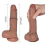 Role-Playing Realistic Male Torso Mold Realistic Texture Vitality Stick Massager Soft and Flexible Silicone Massager (Color : Brown)