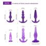 8pcs/Set Anal Plug Beginner Set for Women and Men Soft Medical Silicone Massage Sticks Trainer Kit