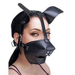 Master Series Pup Puppy Play Hood and Breathable Ball Gag, 0.67 Pound