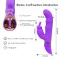 XINGHAOYA G Spot Rabbit Vibrator with Bunny Ears for Clitoris Stimulation, Waterproof Rechargeable Dildo Vibrator Clit Stimulator with 10 Vibration Modes Quiet Dual Motor for Women Couples