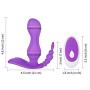 Wearable G Spot Vibrator with 10 Powerful Vibrations for Triple Stimulation, PALOQUETH Wireless Remote Control Personal Vibrator Waterproof Clitoral Stimulator Dual Motor Silicone Massager for Women