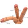 Lfcmf 3 Sided Big Toy Real Feel Soft Flexible 3 Head Massage Safe Material (Color : Brown)