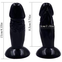 Womens Dillos Black Realistic Massager - Weioobb