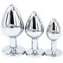 Eastern Delights Steel Metal Plated Jeweled Butt Anal Plug Large Medium Small Eastern Delights Steel Metal Plated Jeweled Butt Anal Plug Large Medium Small