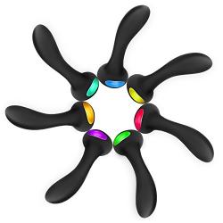 Upgraded Vibrating G-spot Vibrator - Rechargeable & Waterproof - Body Safe Silicone & Colorful Lights - 7 Stimulation Modes Vibrator - for Women, Men, Couples