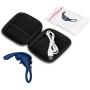Vibrating Penis Ring Waterproof Rechargeable Rabbit Clitoris Stimulator Cock Ring Vibrator with 10 Speed Vibrations Sex Toy for Male Or Couples (Dark Blue)