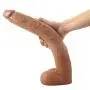Beginner AñāĹ Massager 15.5 Inch Dual Density Silicone Massage Hands-Free Womens Toys for Life-Like Experience (Flesh) Thrusting Plug