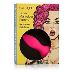 CalExotics Mini Marvels Marvelous Flicker – Silicone Waterproof Compact Vibrator – 10 Function Rechargeable Vibe – Adult Sex Toy Massager for Couples – Pink