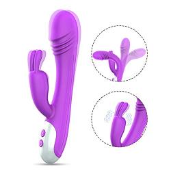 G Spot Vibrator with Bunny Ears for Clitoris Stimulation,Oixgirl Realistic Dildo Vibrator 7 Strong Vibration Rabbit Vibrator Rechargeable Masturbation Sex Toy