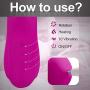 Clǐtoris G%spót Sucking Nǐpple Vǐbrátors Body Stimulator Vibrate Adult Toys for Woman, Multi Frequency Licking Mode, Waterproof Mute USB Charging 2 x Dual Motor psbibra