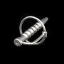 Risunpet Male Silicone Penis Plug Urethral Sound Catheter Dilator Stretching Tube Through-Hole for Beginner Men Sex Toy (Silver Size1)