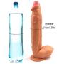 12 Inch Realistic Dildo, Body-Safe Material Lifelike Huge Penis with Strong Suction Cup for Hands-Free Play, Flexible Cock Adult Sex Toys for Women (Flesh)