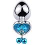 Sunnylela Metal Amal Plug with Traction Chain Rhinestone-Heart-Shaped Adult Health Six-Toys for Couple Beginner