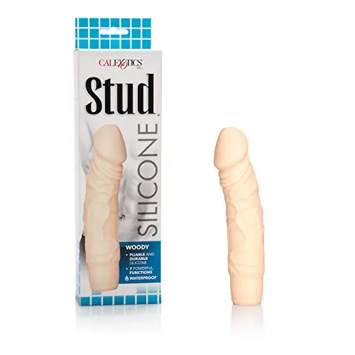 CalExotics 7 Function Waterproof Silicone Stud Woody Vibrating Dildo for Women, Ivory CalExotics 7 Function Waterproof Silicone Stud Woody Vibrating Dildo for Women, Ivory