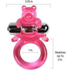 Vibrating Cock Ring Penis Erection Aid for Stronger Orgasms with Vibrator for Clitoral Stimulation Sex Toy