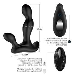 Wireless Remote Control Rechargeable P-róStāTe Massager, Waterproof and Relaxing Massage Equipment Toys for Male Beginners Female Sexx-Toys -Black