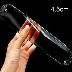 Female Masturbation Huge Faux Crystal Glass Butt Plug Dildo Rod Massage Stick - 4 cm