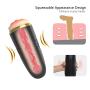 Vibrating Male Masturbator Cup Detachable Pocket Pussy Sex Toys for Men, Treediride Realistic Textured Vagina Stroker Rechargeable with 10 Stimulation Innovative Squeezable for Man Masturbation