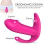 Wearable Vibrator G-Spot and Clitoris Stimulator, Rechargeable Remote Control 9-Speed Masturbation Dildo Toys for Adult, Invisible Vibrating Wand Silicone Vagina Anus Massager for Women Couples (Pink)