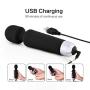 Upgraded Powerful Vibrate Wand Massager Cordless, Rechargeable with 20 Magic Vibration Modes, Whisper Quiet, Waterproof, Handheld Personal Massager for Neck Shoulder Back Body Massage, Sports Recovery