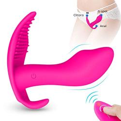 Wearable G Spot Vibrator, Clitoris Anal Vagina Stimulation Dildo Vibrators with 10 Vibrations Remote Control, Invisible Fantasy Waterproof Vibrating Patterns，Rechargeable Sex Toys for Women