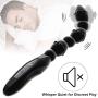 Vibrating Anal Beads Anal Vibrator Prostate Massager Butt Plug Flexible Silicone 10 Vibration Modes Anal Stimulator Sex Toy Rechargeable Waterproof Bullet Vibrator for Men Women and Couples