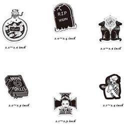 Gothic Stickers for Hydro Flask | 50 PCS | Vinyl Waterproof Stickers for Laptop,Skateboard,Water Bottles,Computer,Phone,Punk Stickers， Cool Stickers Horror, Black and White Stickers(Gothic-50-5)