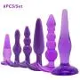 ZhengYa 6PCS Sex Toys Anal Trainer Kit Butt Plugs Beginner Starter Set Medical Silicone Prostate Massager(Purple) ZhengYa 6PCS Sex Toys Anal Trainer Kit Butt Plugs Beginner Starter Set Medical Silicone Prostate Massager(Purple)