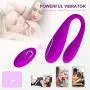 XSEXO Wireless Remote Rechargeable Mini Finger Massager, USB Waterproof U-Shaped Massager (Purple)