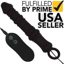 Vibrating Anal Stimulator - Butt Plug with 10 Functions of Vibrations - Textured Vibe