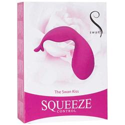 New Squeeze Control The Swan Kiss Silicone Rechargeable Vibe Waterproof Massager - Cute & Incredibly Satisfying, The Perfect Blend of Power & Pleasure!