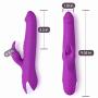 360°Rotation G Spot Rabbit Vibrator for Clitoris Stimulation, BRITILILI Rechargeable Waterproof Dildo Vibrator Clit Stimulator with 7 Vibration Modes Quiet Dual Motor for Women